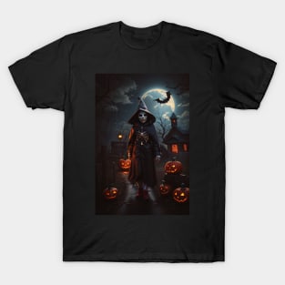 Pumpkins And The Skeleton T-Shirt